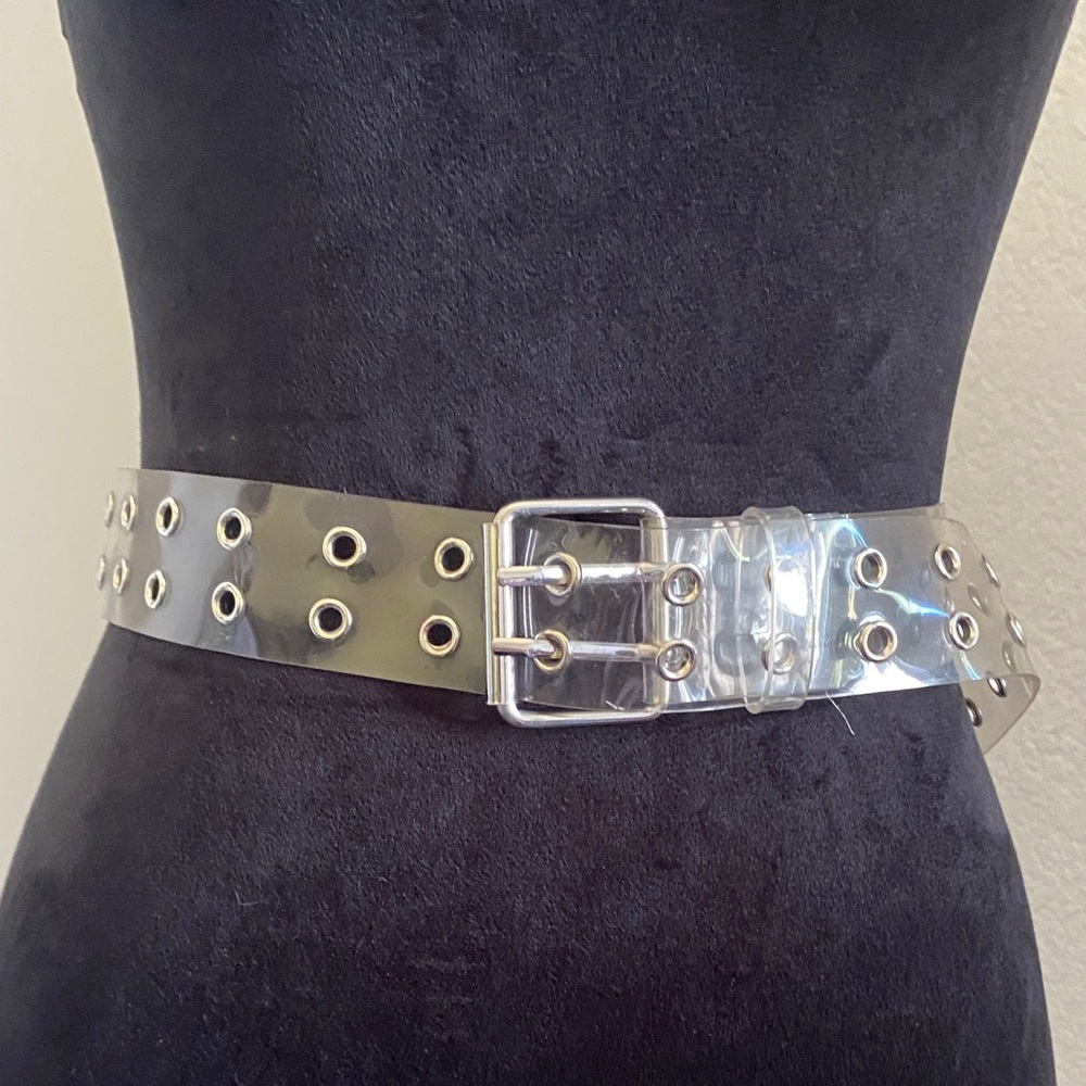 Brandy Melville Transparent Silver Belt